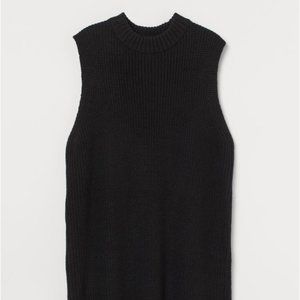 H&M Sleeveless Knit sweater vest dress in Black (S)